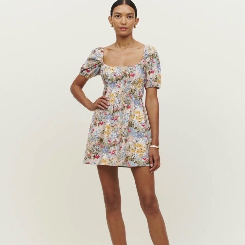 Reformation Multicolor Woods Floral Mini Dress